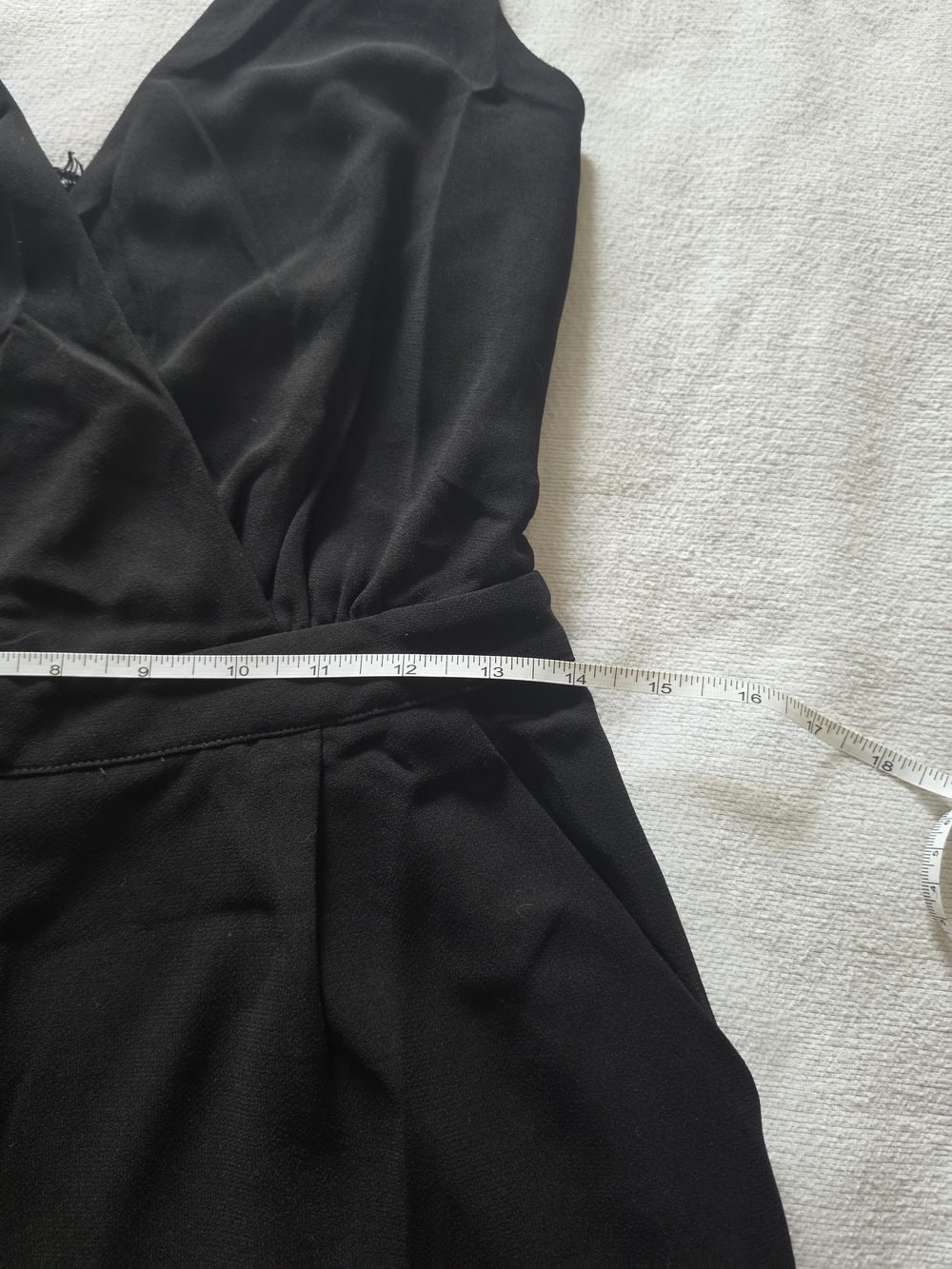 Lulu's Black Sleeveless V-Neck Wide-Leg Jumpsuit Back Lace Detail - Picture 4 of 9